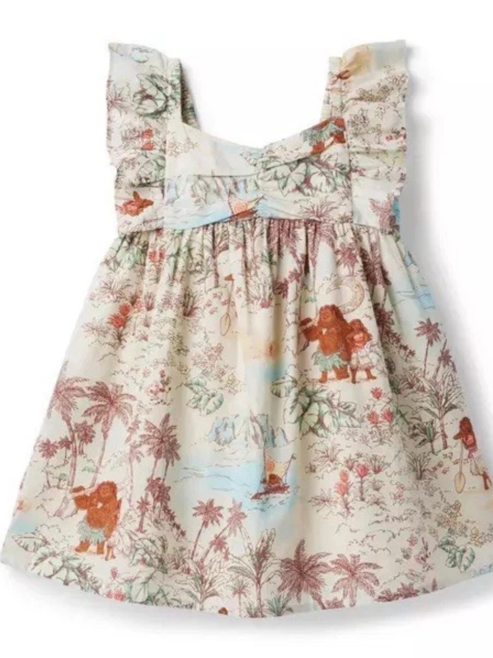 Janie and Jack Moana Cream Tropical Print dress